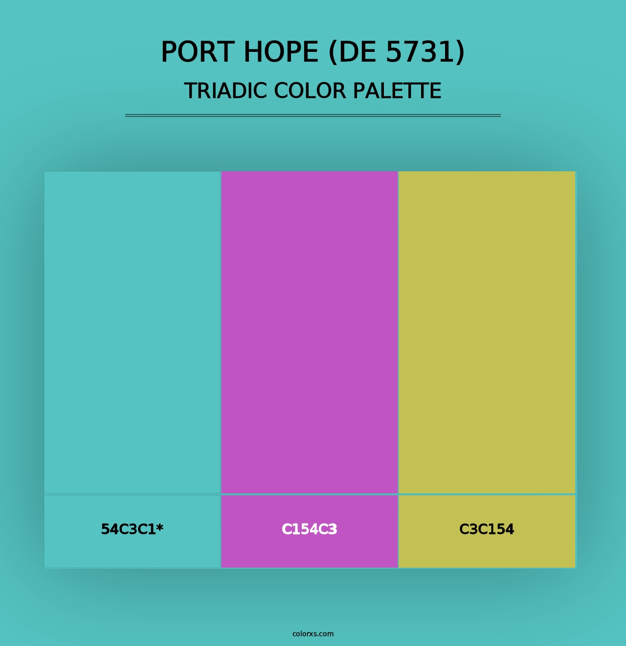 Port Hope (DE 5731) - Triadic Color Palette