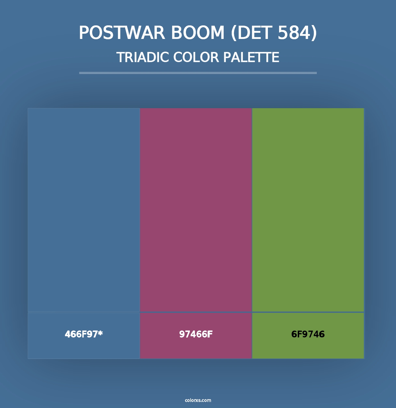 Postwar Boom (DET 584) - Triadic Color Palette