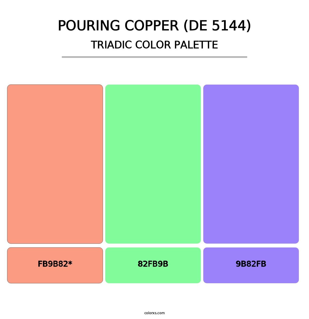 Pouring Copper (DE 5144) - Triadic Color Palette