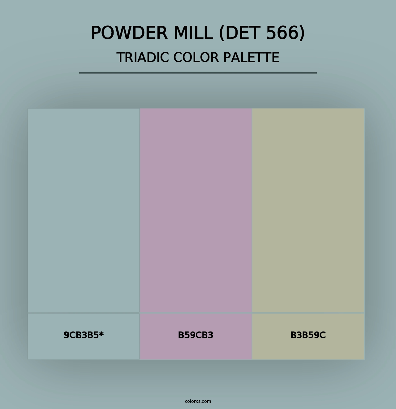 Powder Mill (DET 566) - Triadic Color Palette