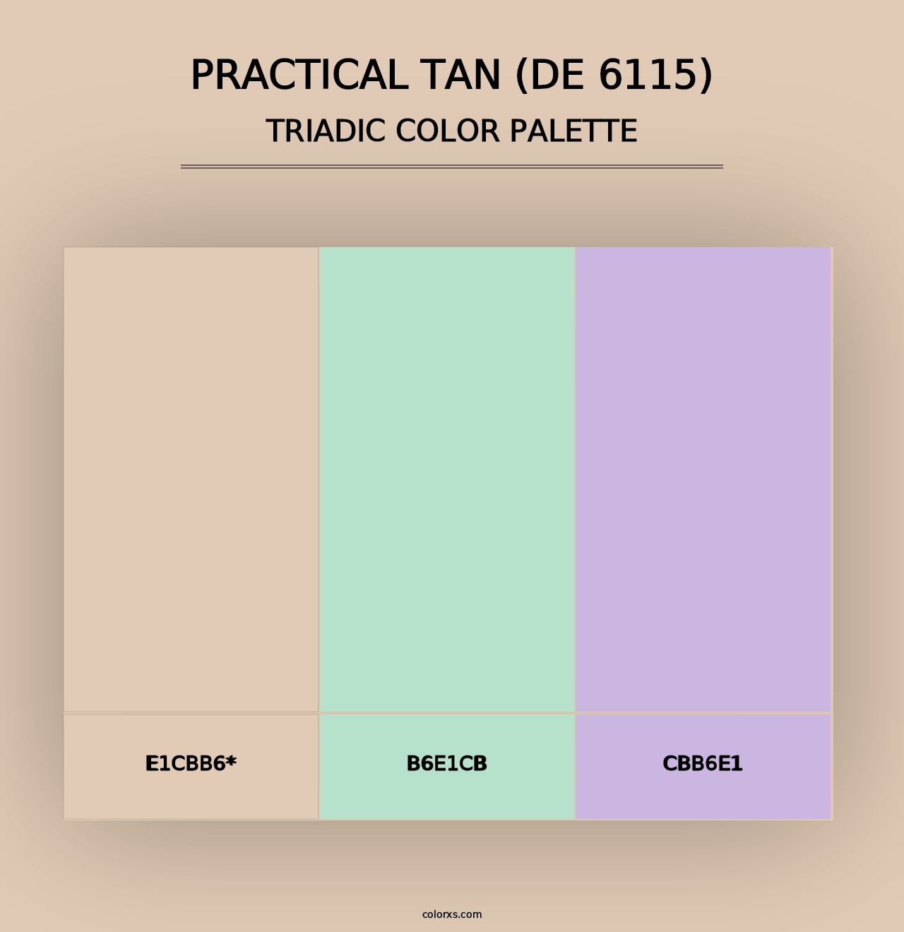 Practical Tan (DE 6115) - Triadic Color Palette