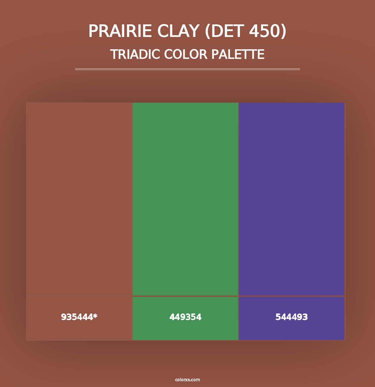 Prairie Clay (DET 450) - Triadic Color Palette