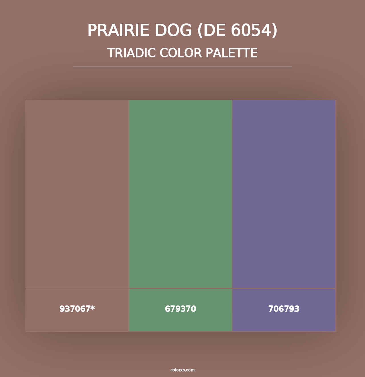 Prairie Dog (DE 6054) - Triadic Color Palette