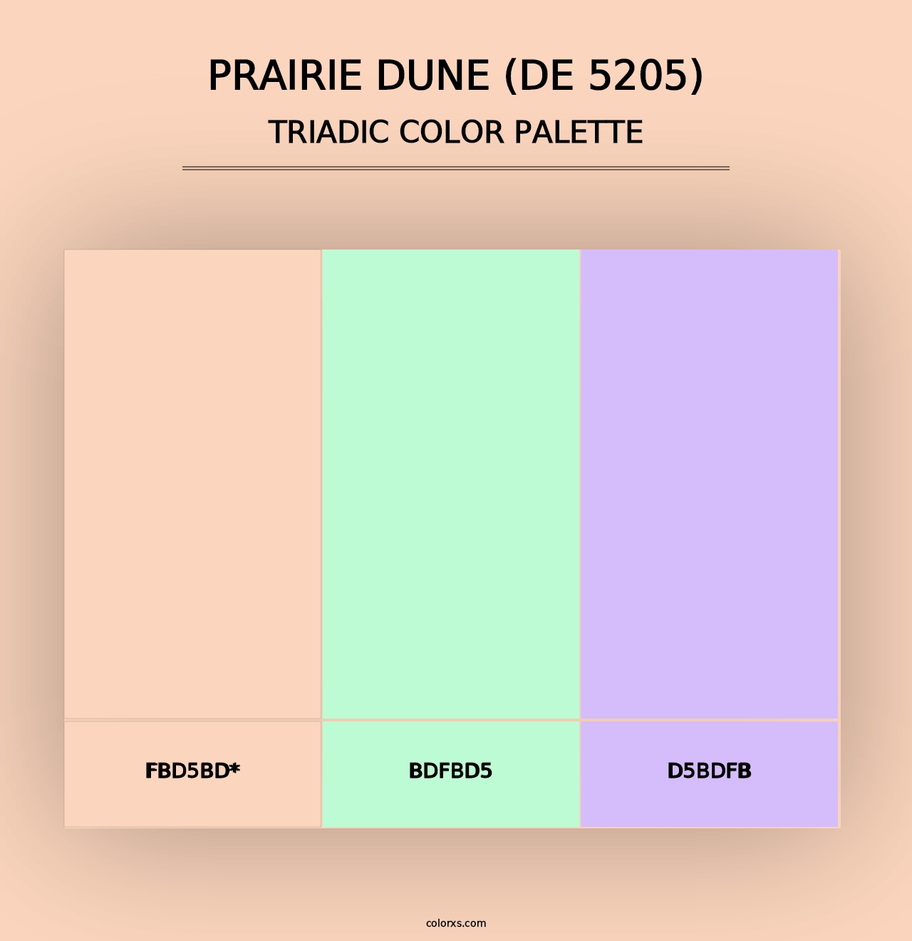 Prairie Dune (DE 5205) - Triadic Color Palette