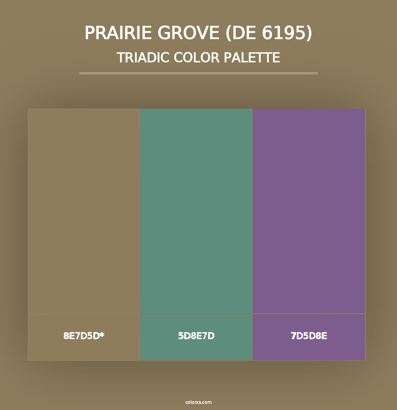 Prairie Grove (DE 6195) - Triadic Color Palette