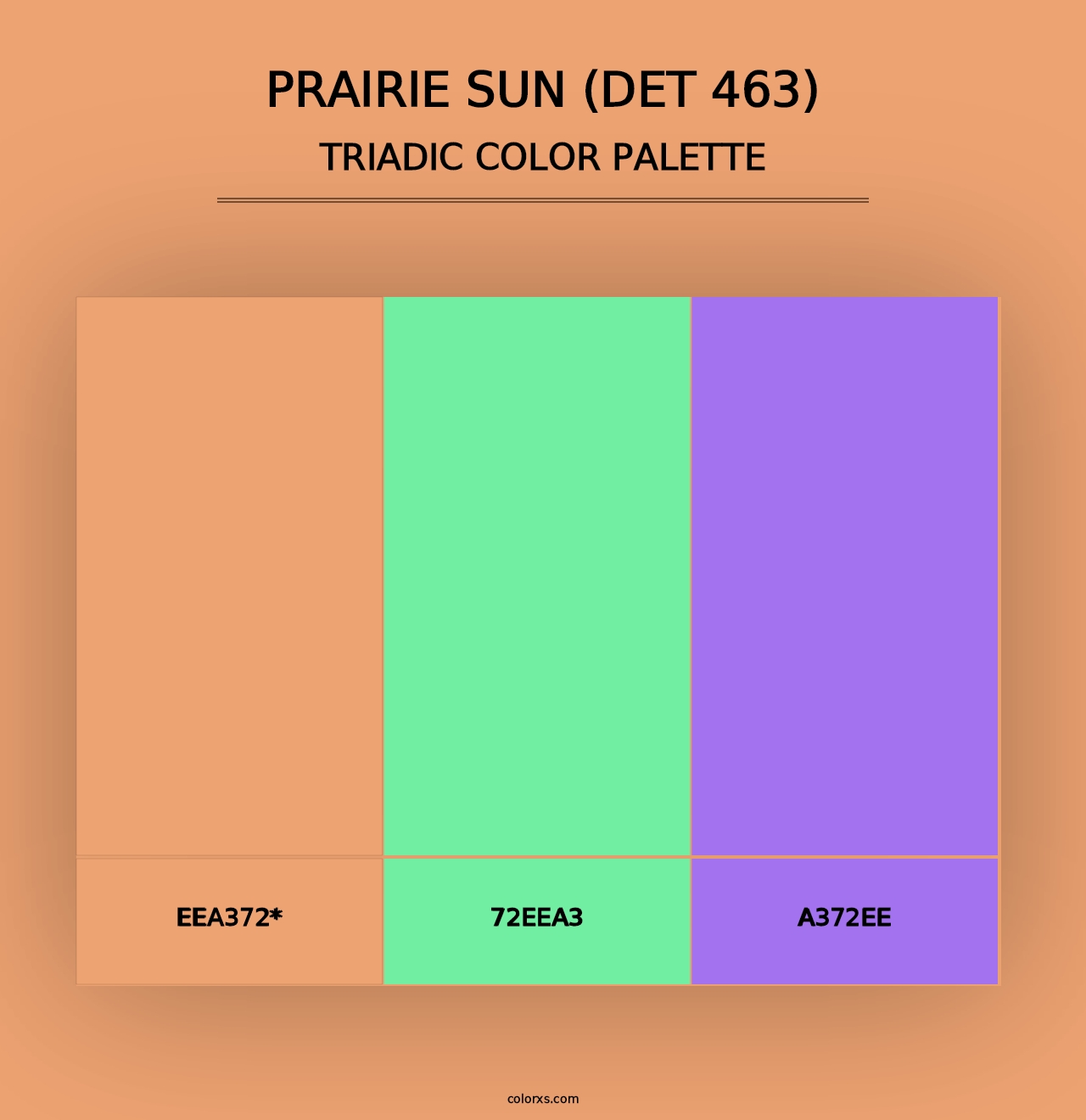 Prairie Sun (DET 463) - Triadic Color Palette