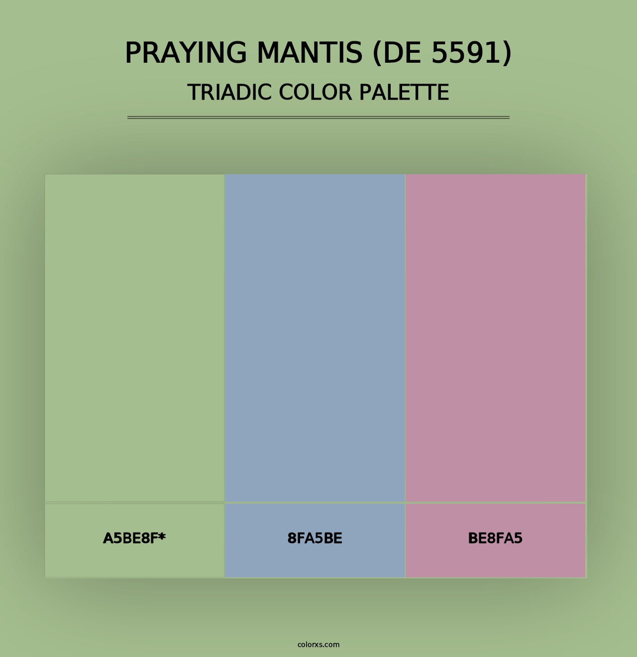 Praying Mantis (DE 5591) - Triadic Color Palette