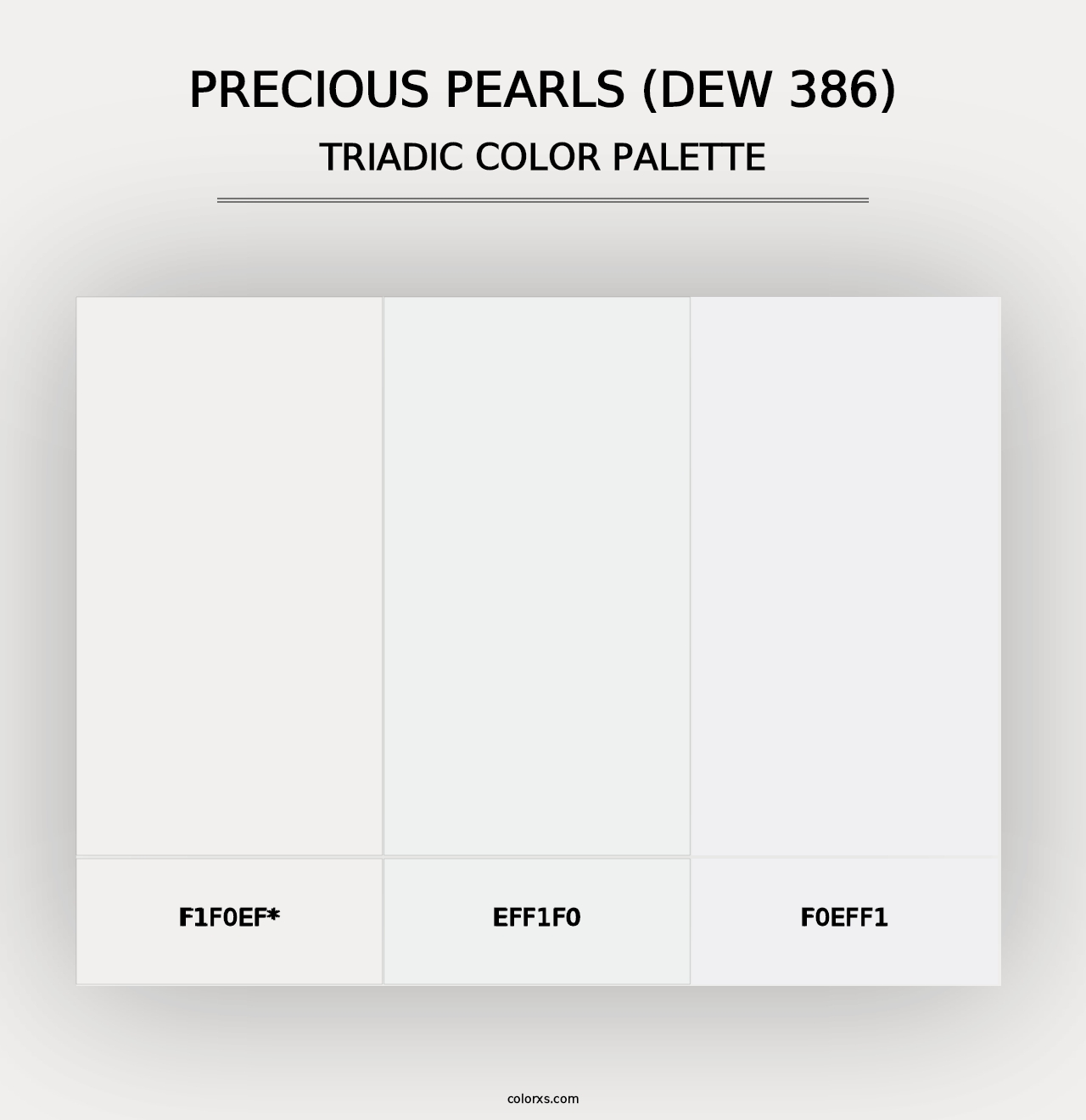 Precious Pearls (DEW 386) - Triadic Color Palette