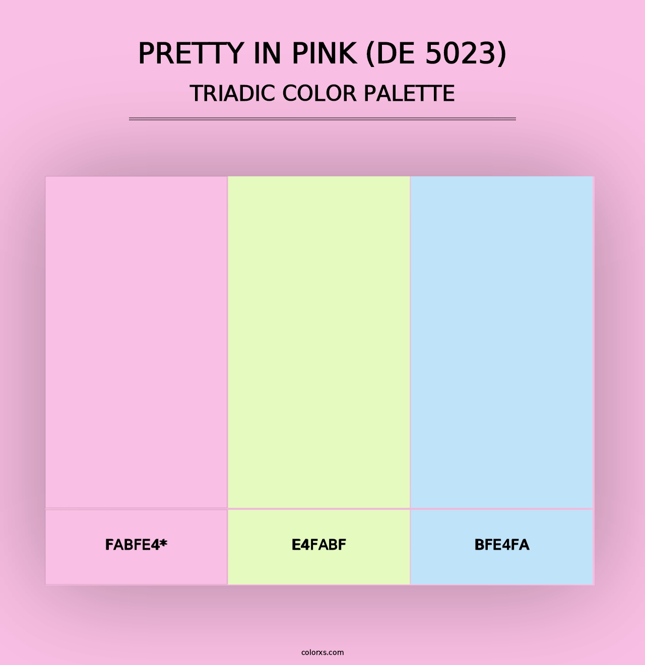 Pretty in Pink (DE 5023) - Triadic Color Palette