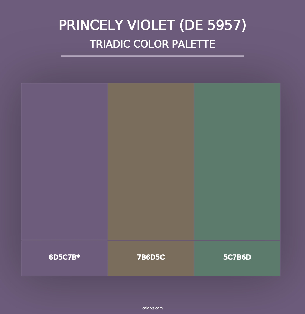 Princely Violet (DE 5957) - Triadic Color Palette