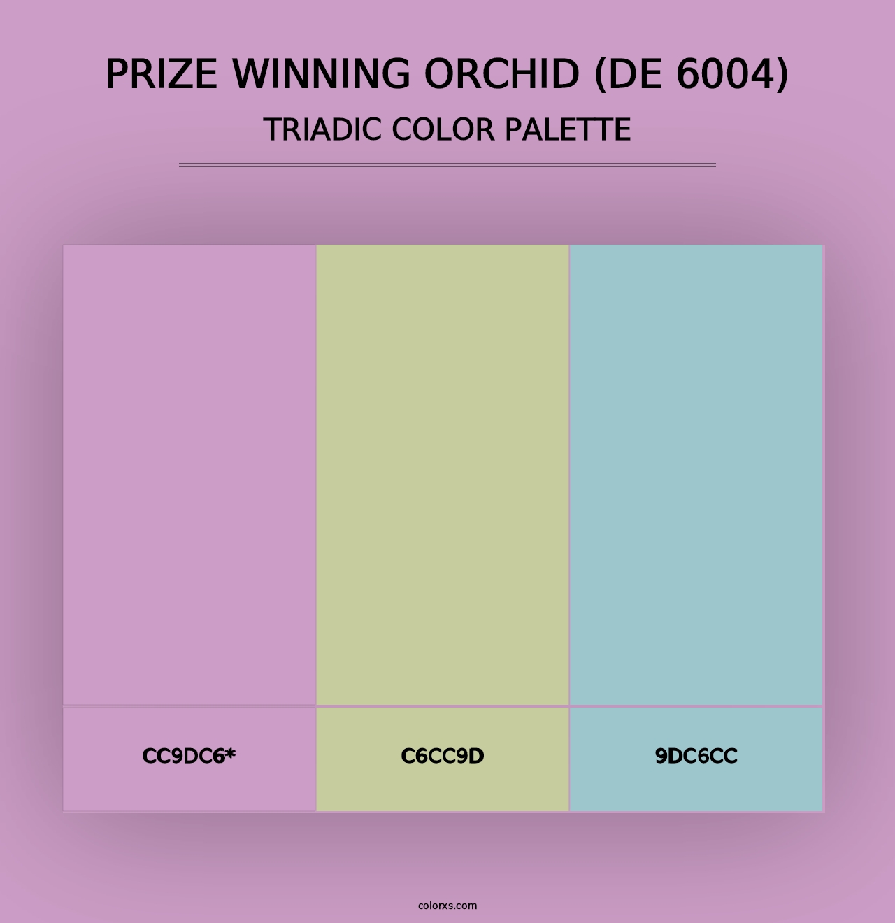 Prize Winning Orchid (DE 6004) - Triadic Color Palette