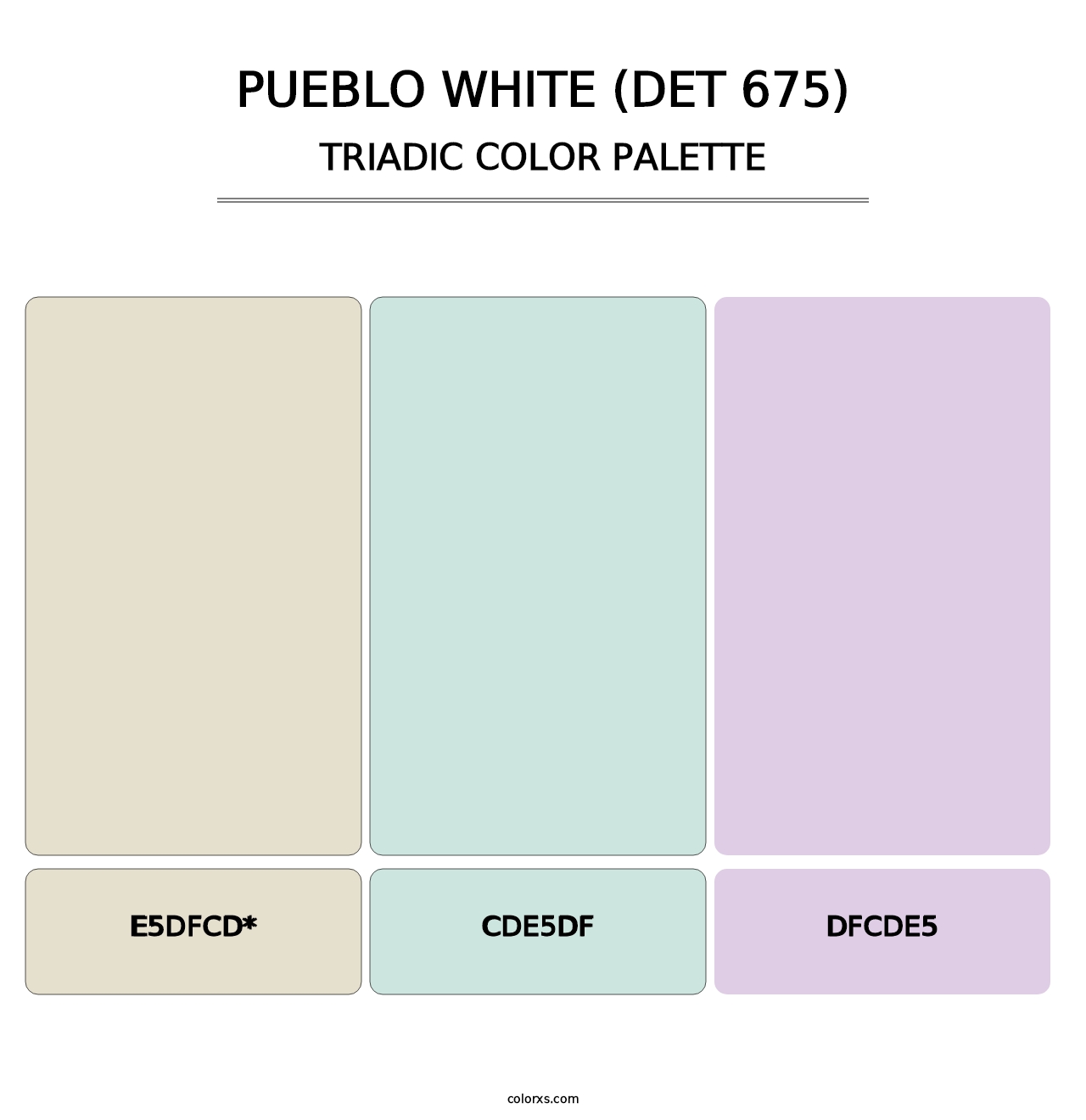 Pueblo White (DET 675) - Triadic Color Palette