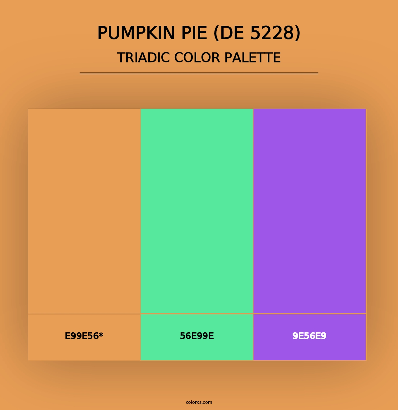 Pumpkin Pie (DE 5228) - Triadic Color Palette