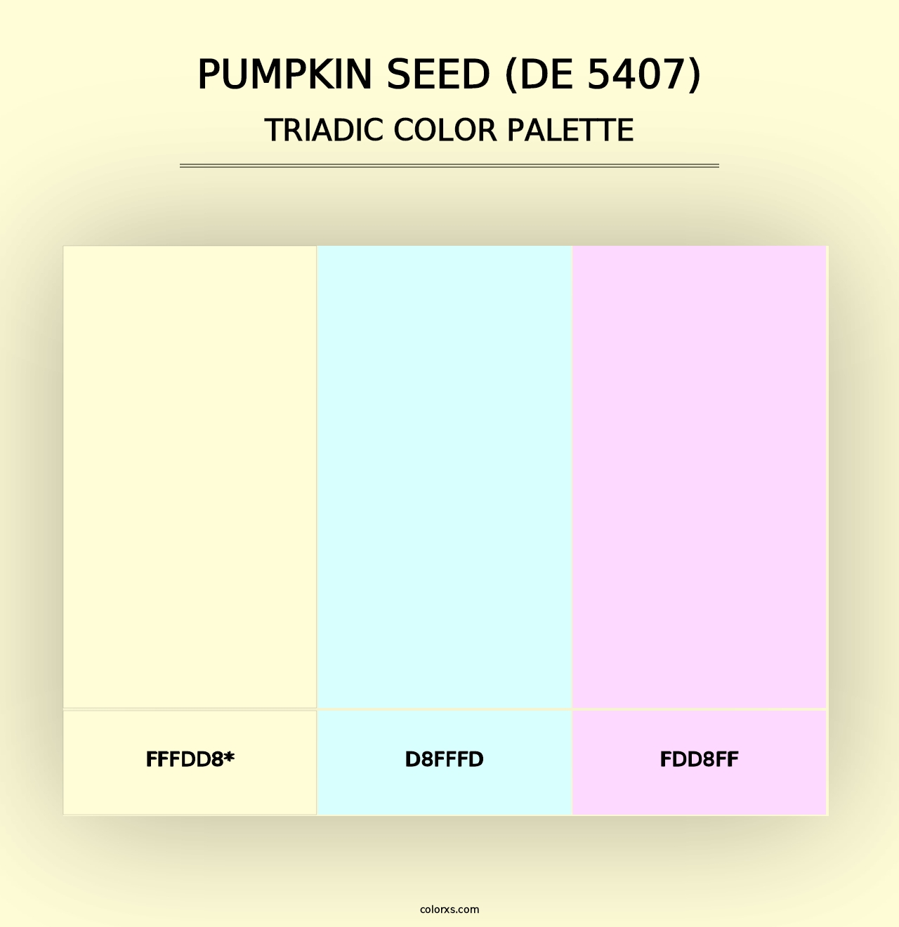 Pumpkin Seed (DE 5407) - Triadic Color Palette