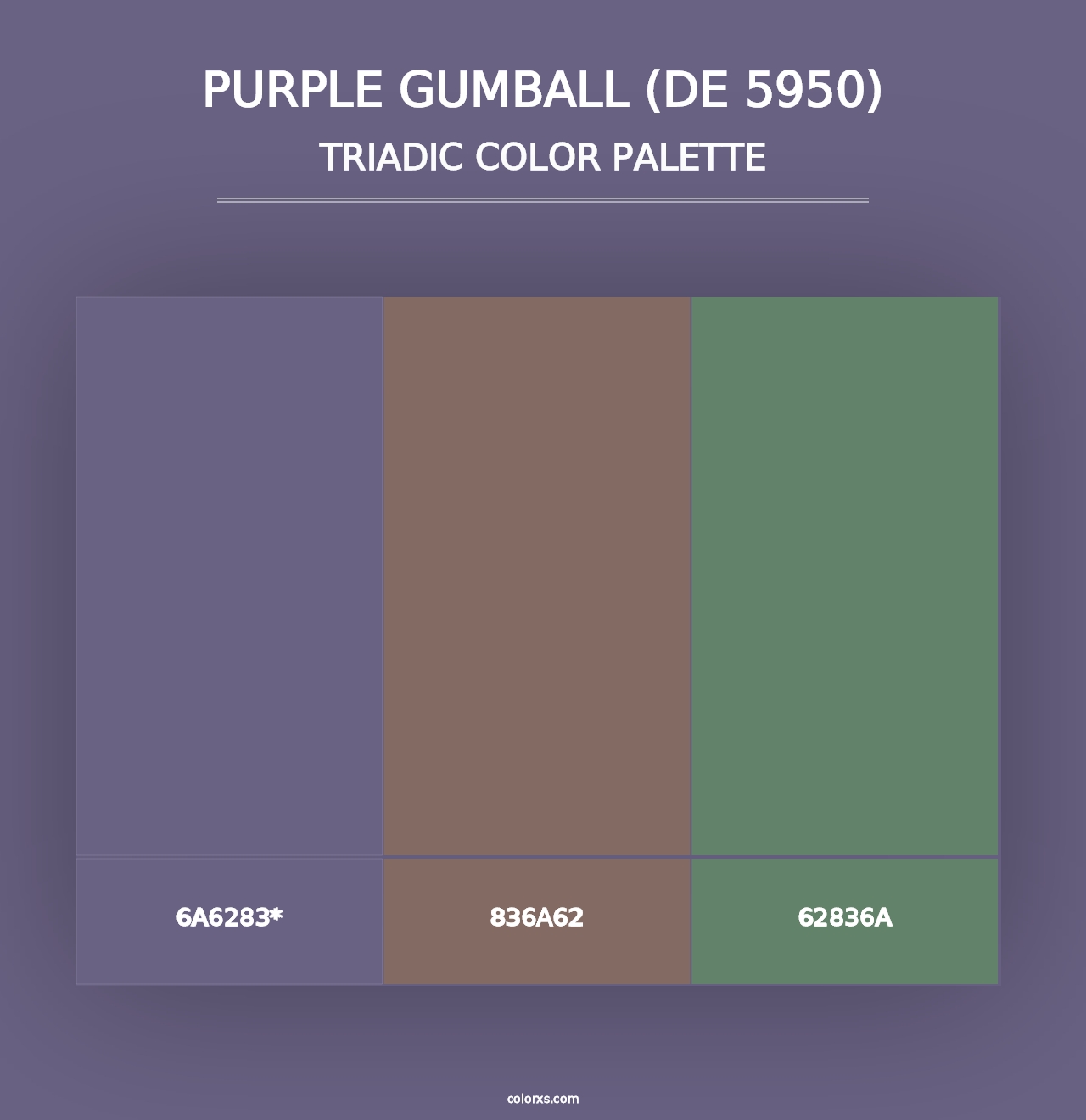 Purple Gumball (DE 5950) - Triadic Color Palette