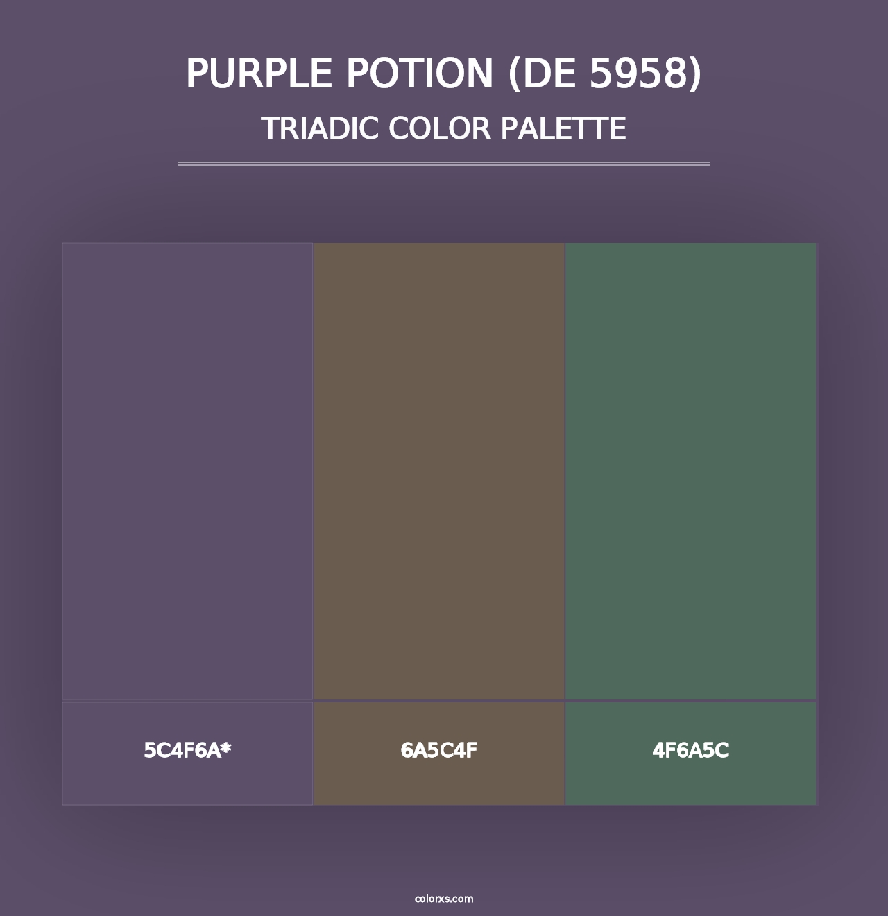 Purple Potion (DE 5958) - Triadic Color Palette