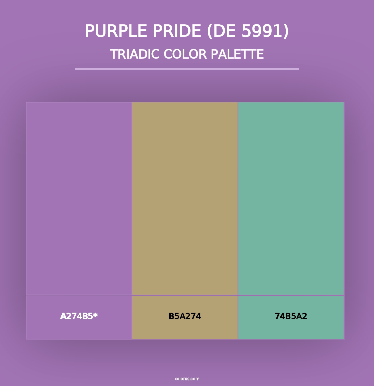 Purple Pride (DE 5991) - Triadic Color Palette