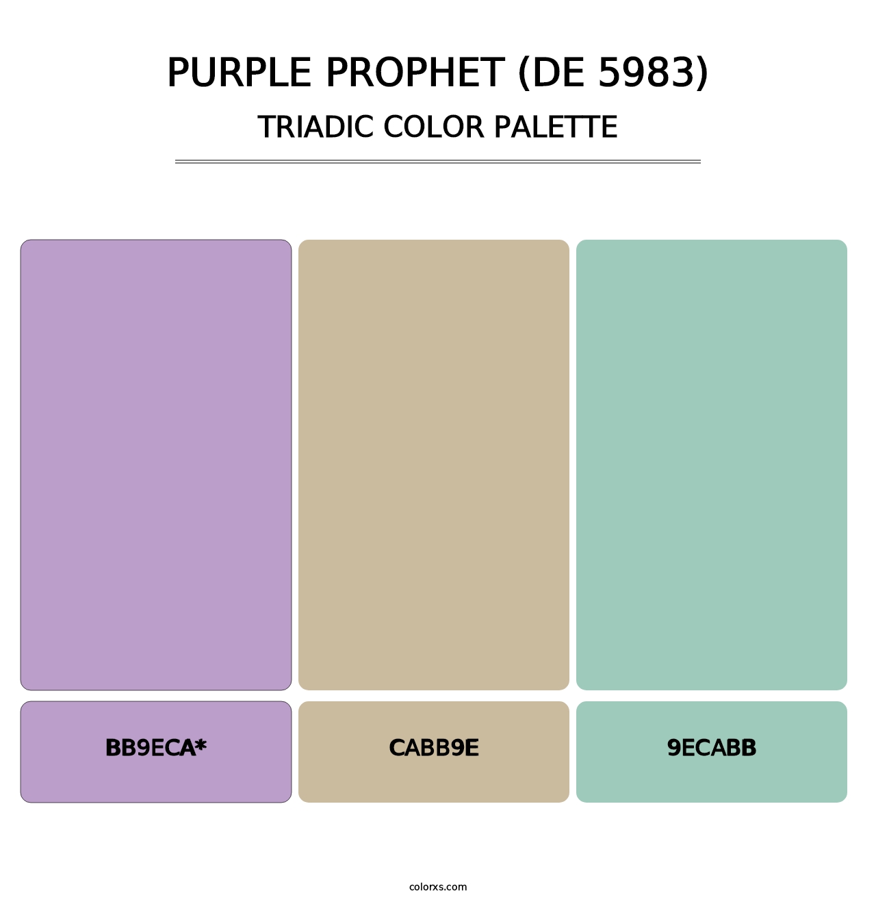 Purple Prophet (DE 5983) - Triadic Color Palette