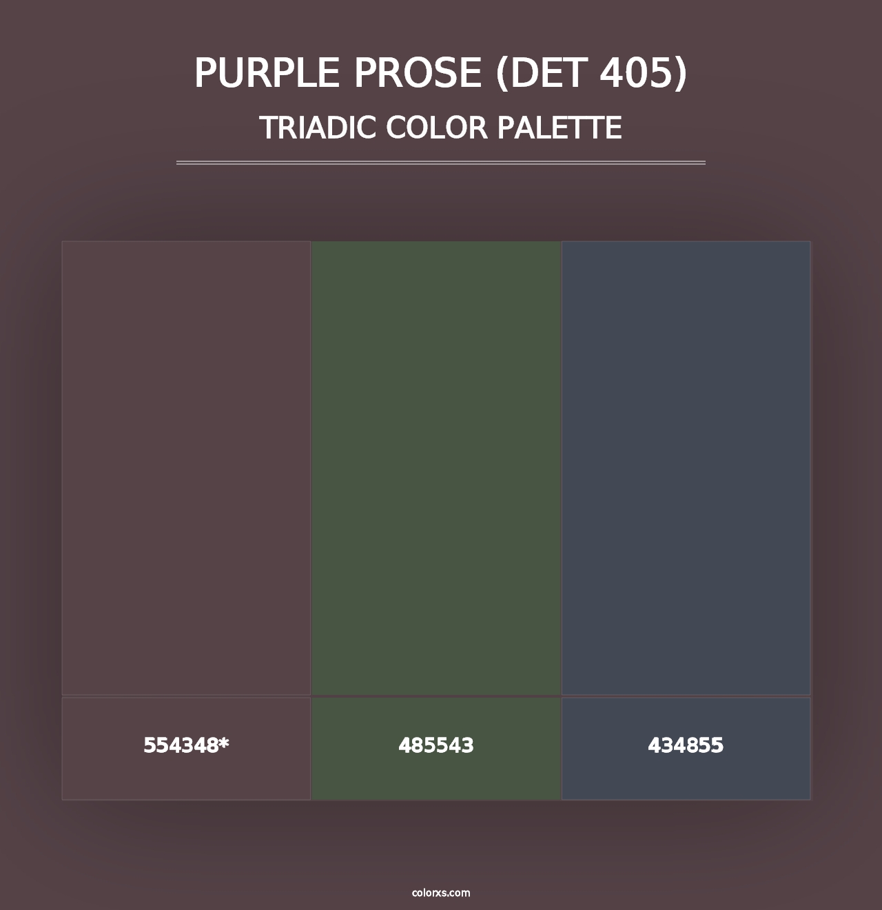 Purple Prose (DET 405) - Triadic Color Palette