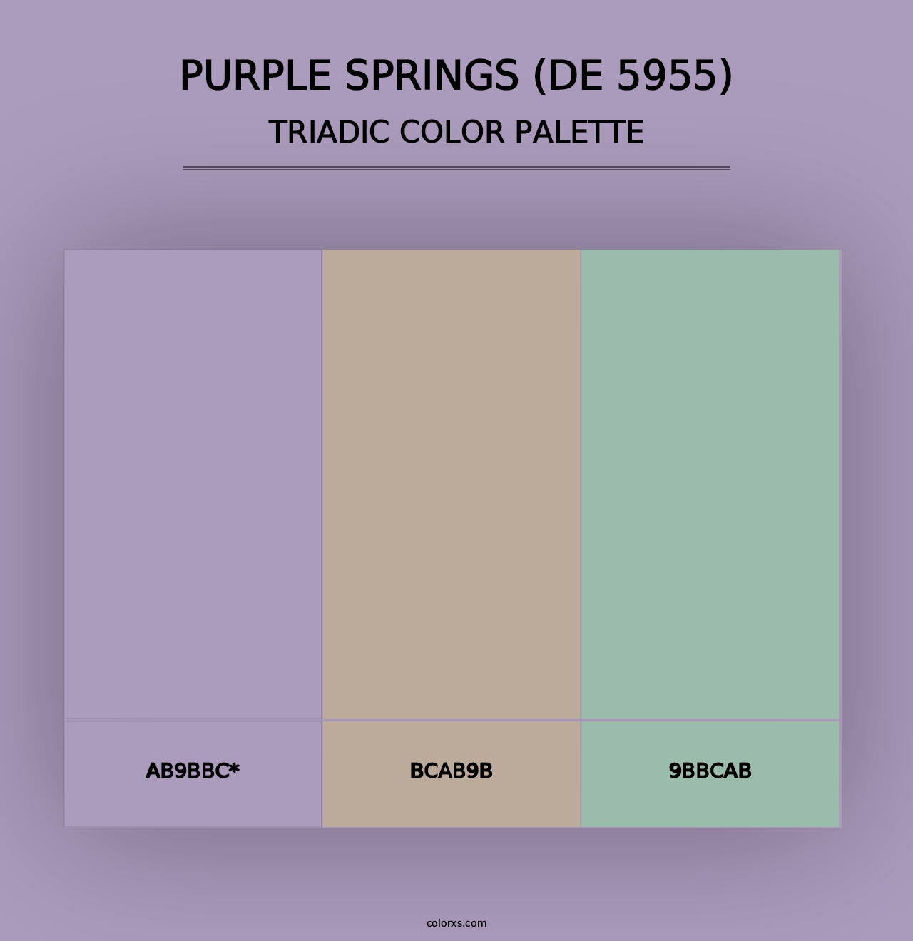 Purple Springs (DE 5955) - Triadic Color Palette