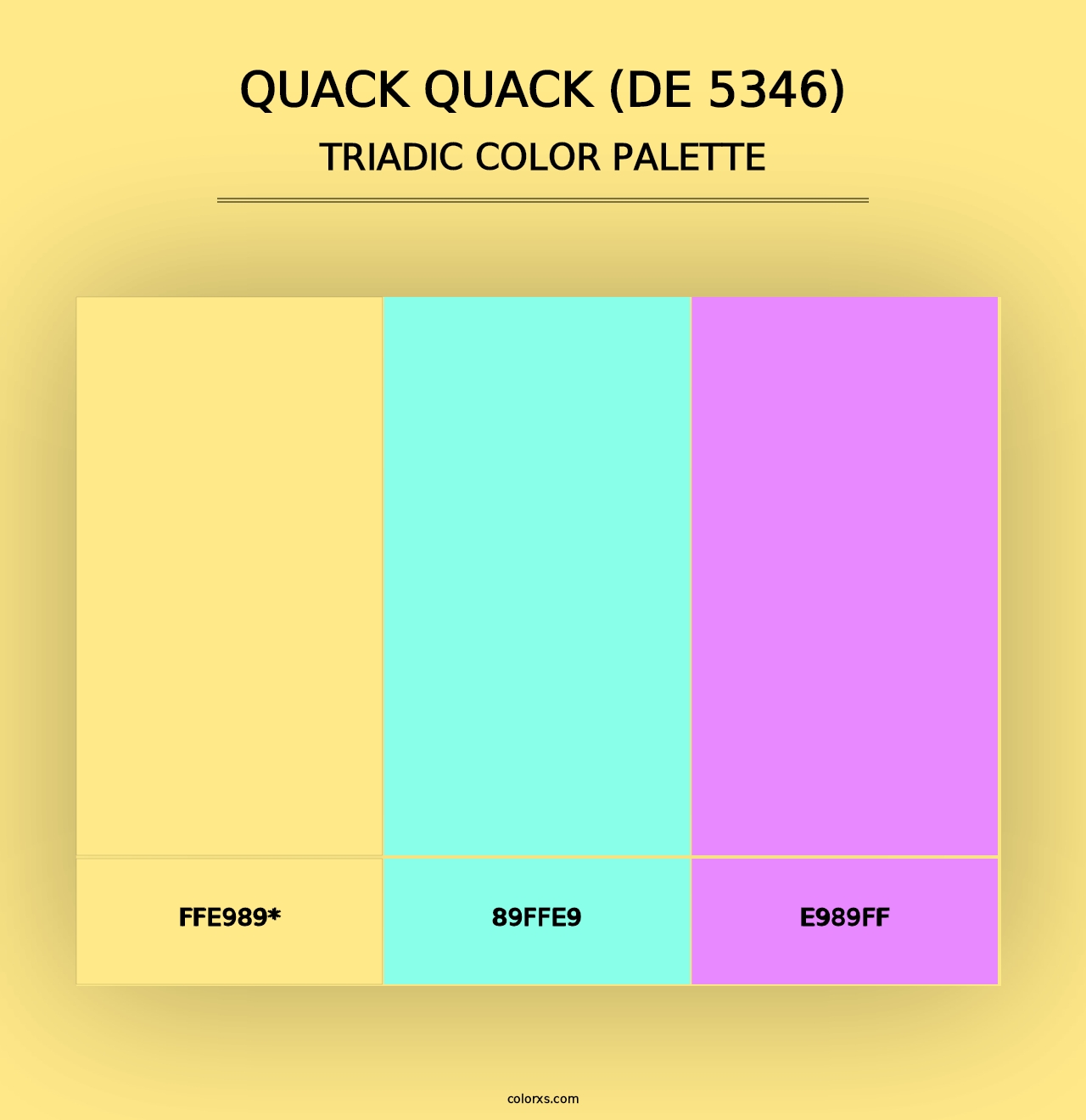 Quack Quack (DE 5346) - Triadic Color Palette