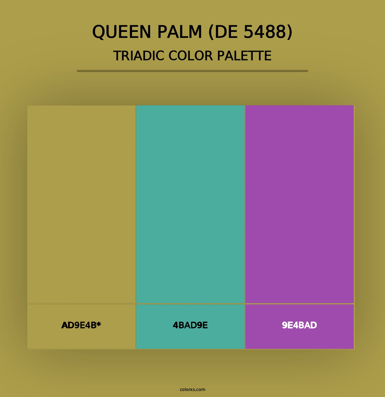 Queen Palm (DE 5488) - Triadic Color Palette