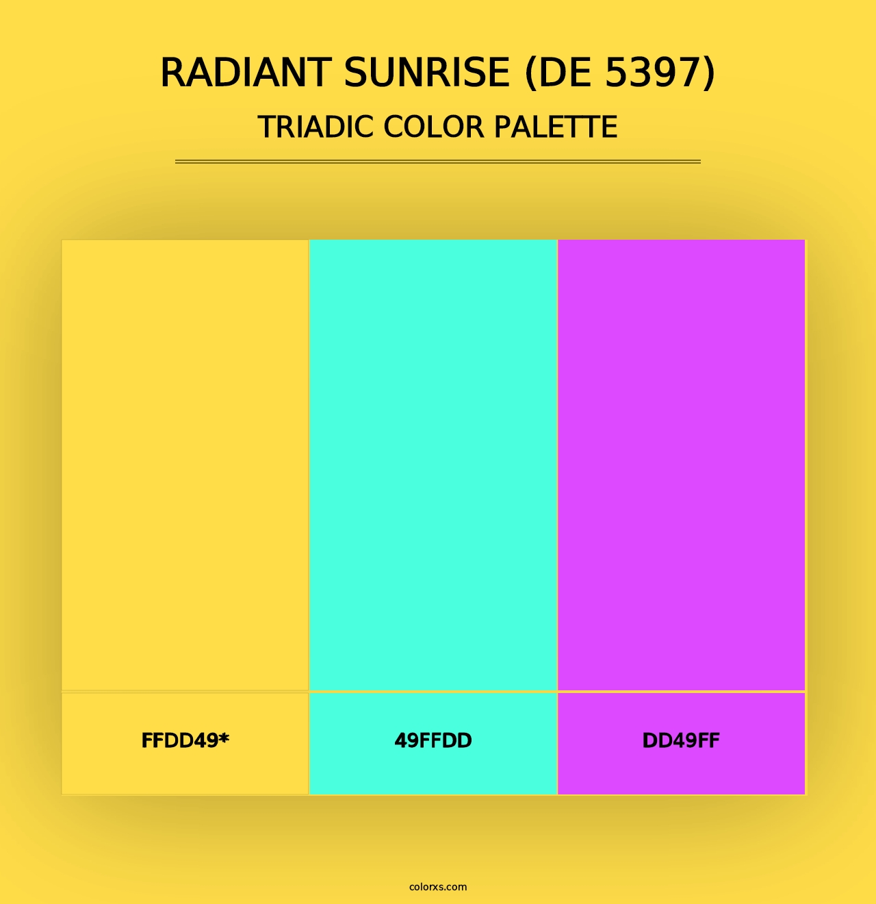 Radiant Sunrise (DE 5397) - Triadic Color Palette