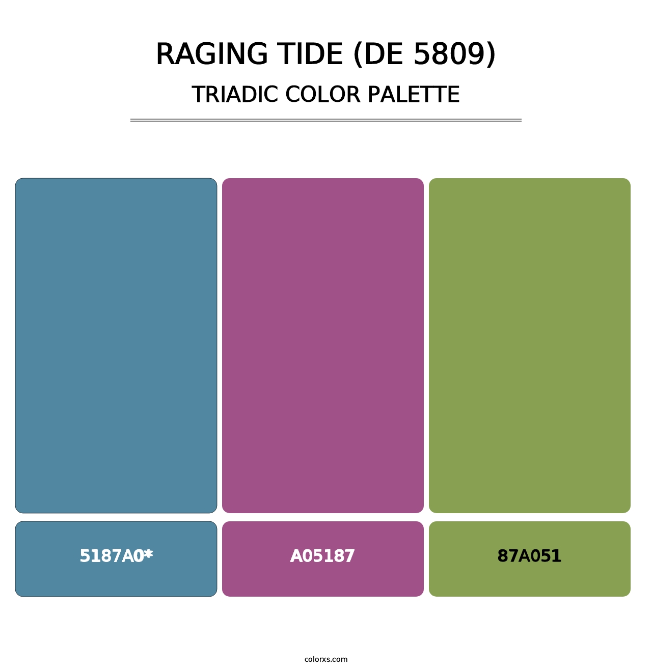 Raging Tide (DE 5809) - Triadic Color Palette