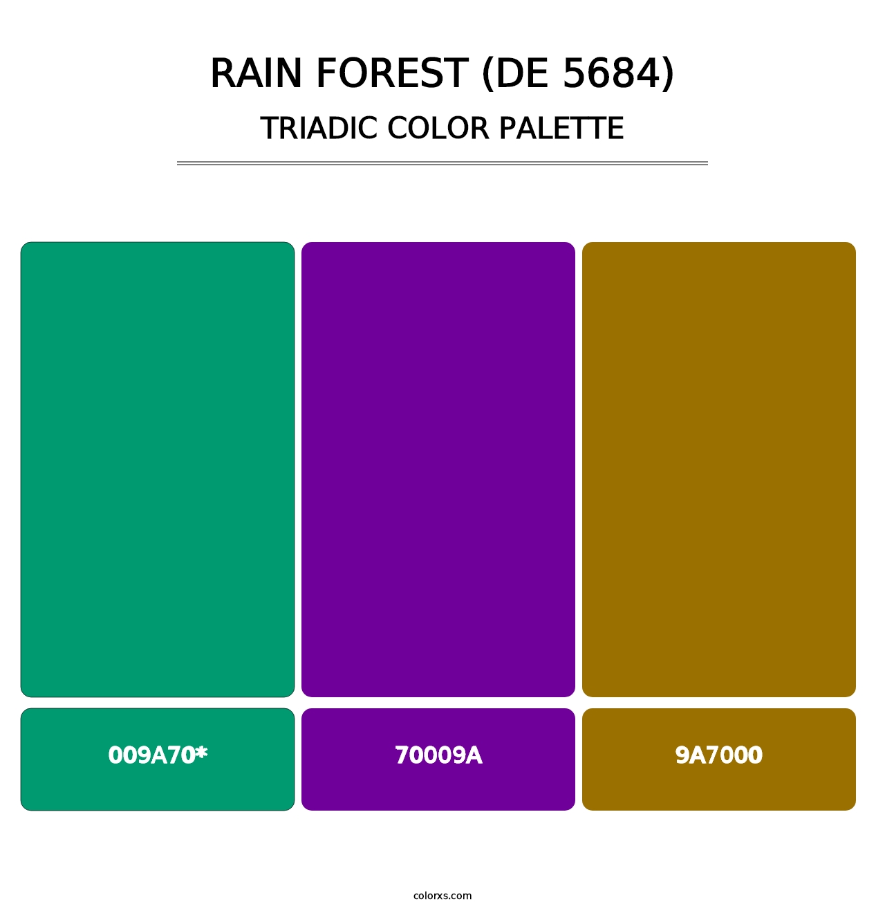 Rain Forest (DE 5684) - Triadic Color Palette