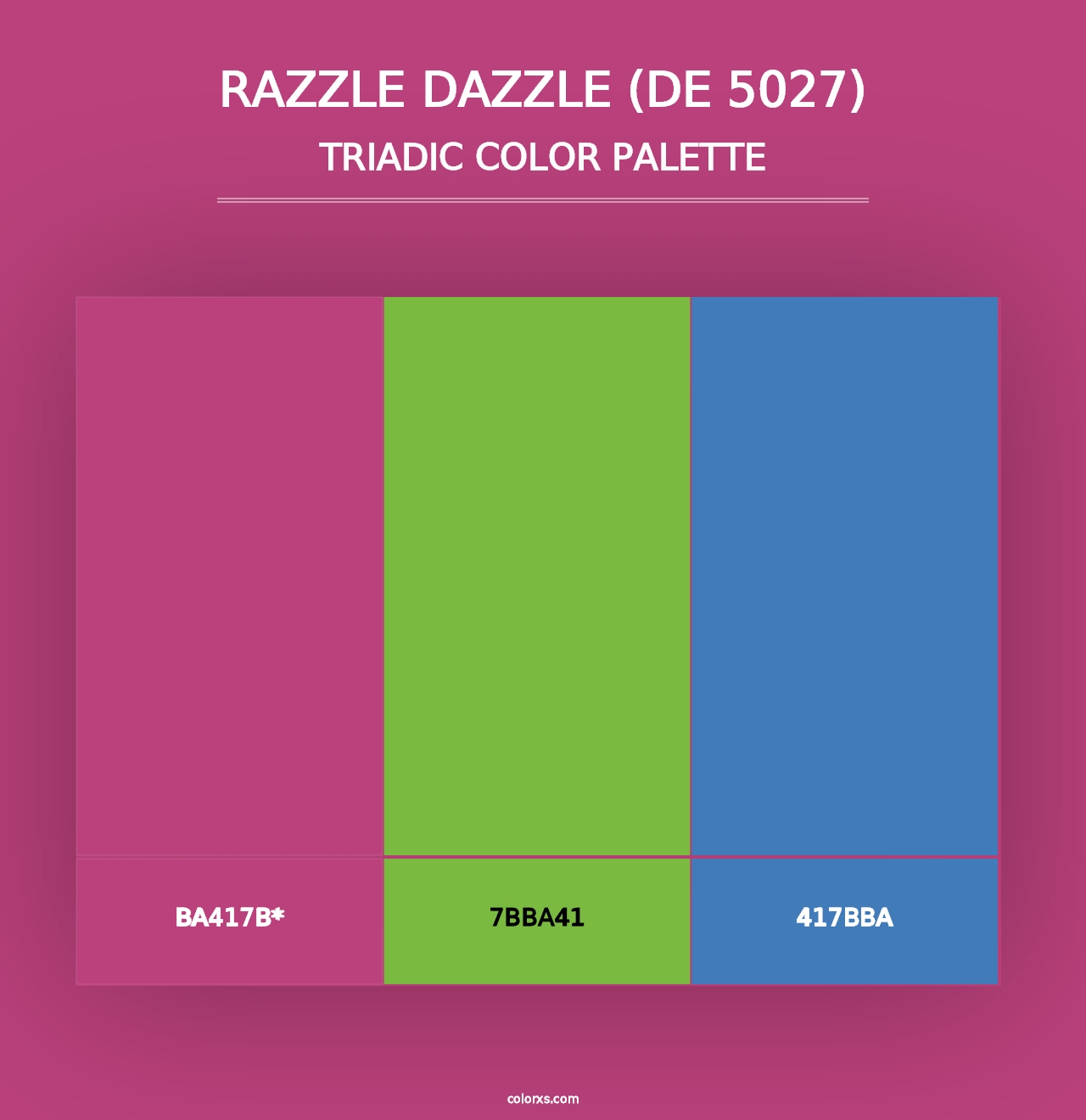 Razzle Dazzle (DE 5027) - Triadic Color Palette