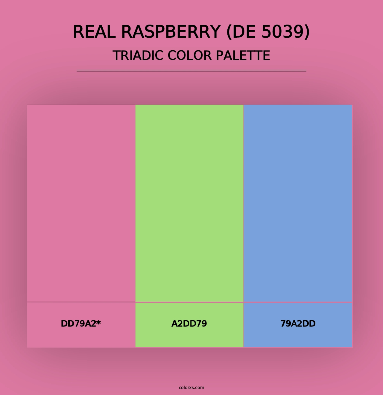 Real Raspberry (DE 5039) - Triadic Color Palette