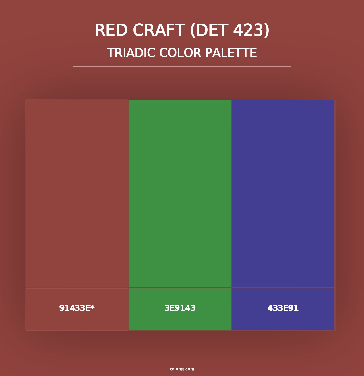 Red Craft (DET 423) - Triadic Color Palette