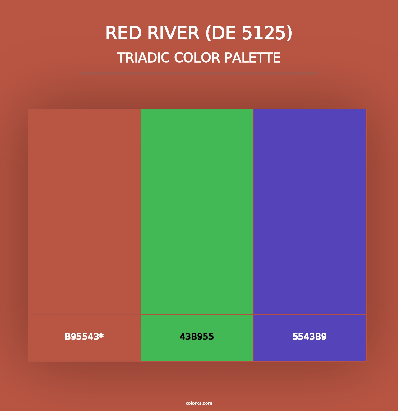 Red River (DE 5125) - Triadic Color Palette