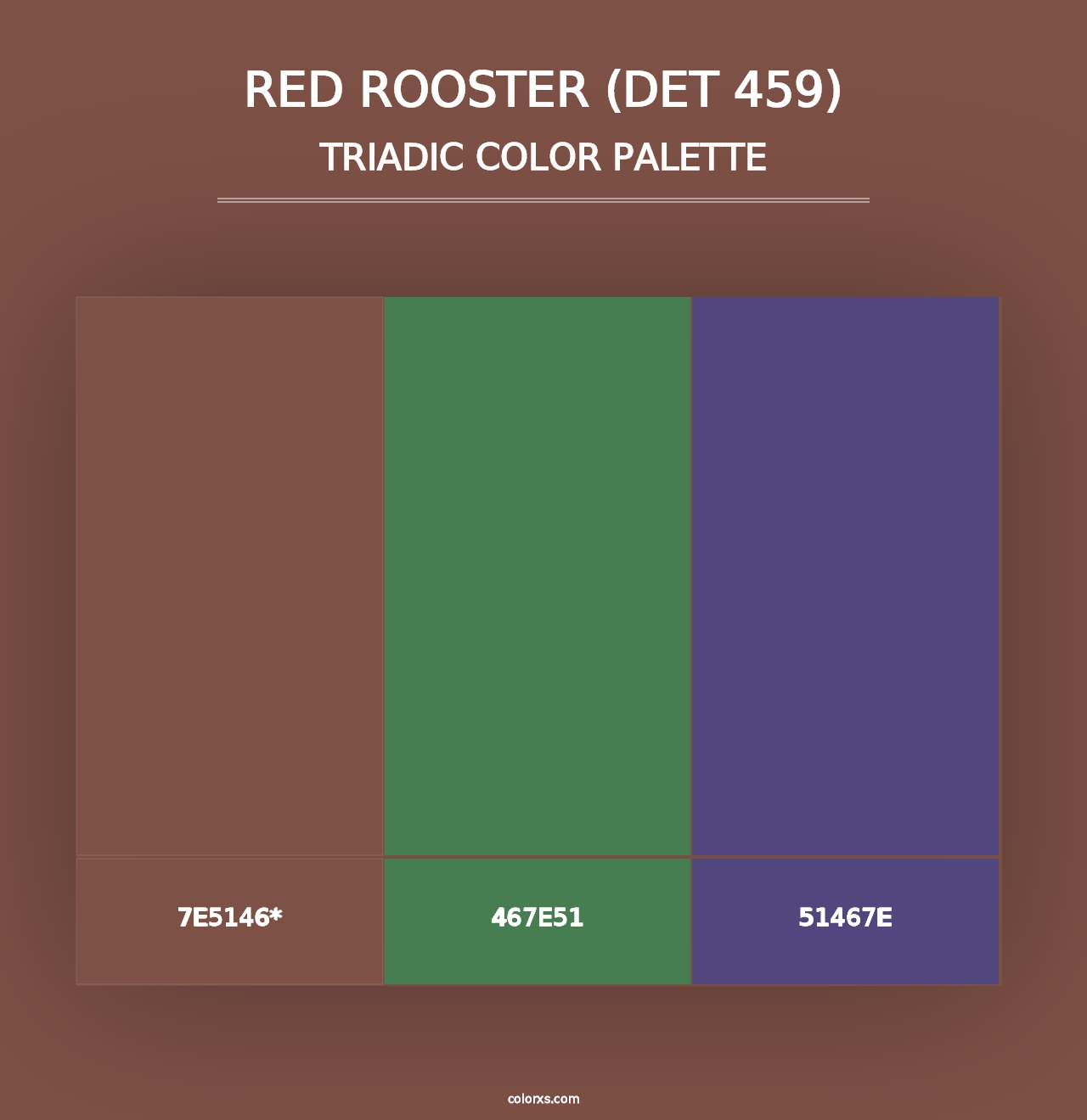 Red Rooster (DET 459) - Triadic Color Palette