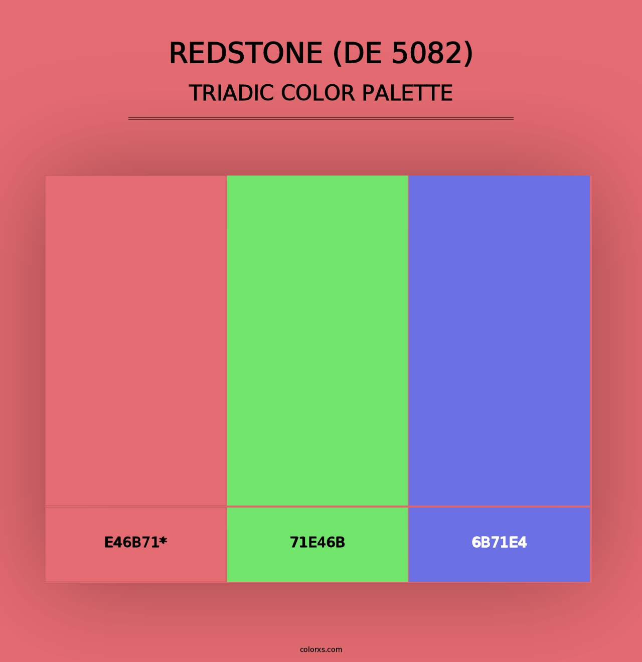 Redstone (DE 5082) - Triadic Color Palette