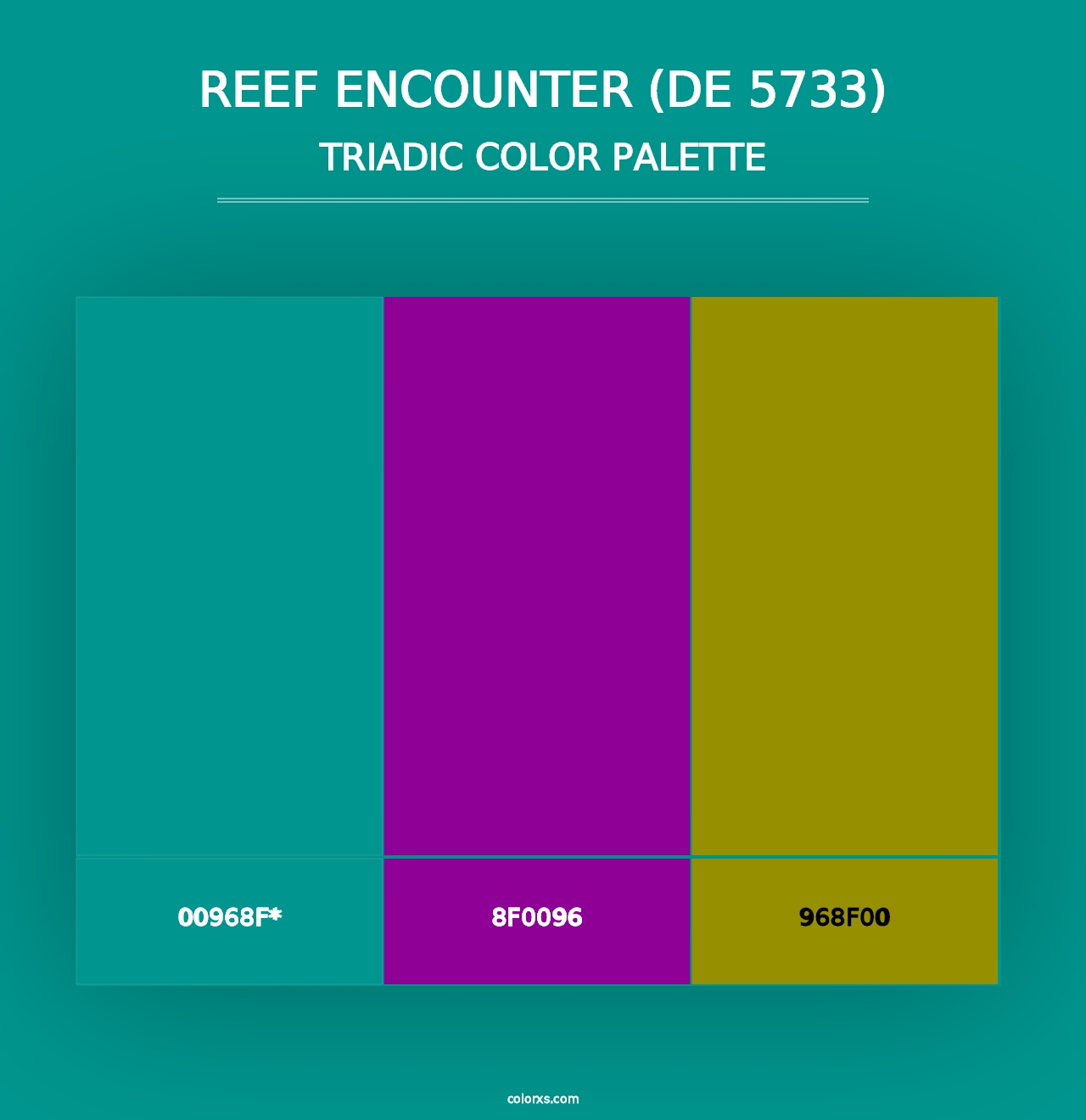 Reef Encounter (DE 5733) - Triadic Color Palette