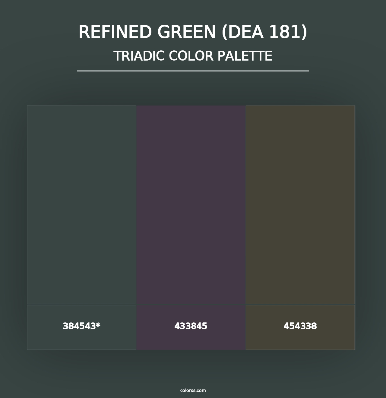 Refined Green (DEA 181) - Triadic Color Palette