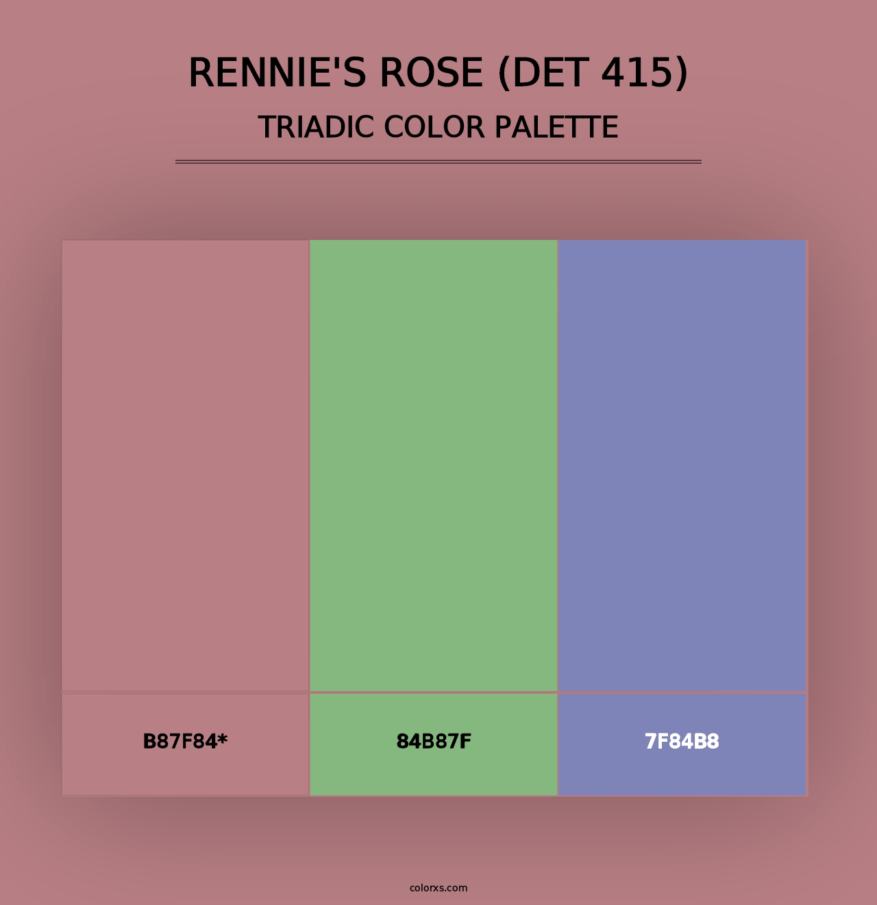 Rennie's Rose (DET 415) - Triadic Color Palette