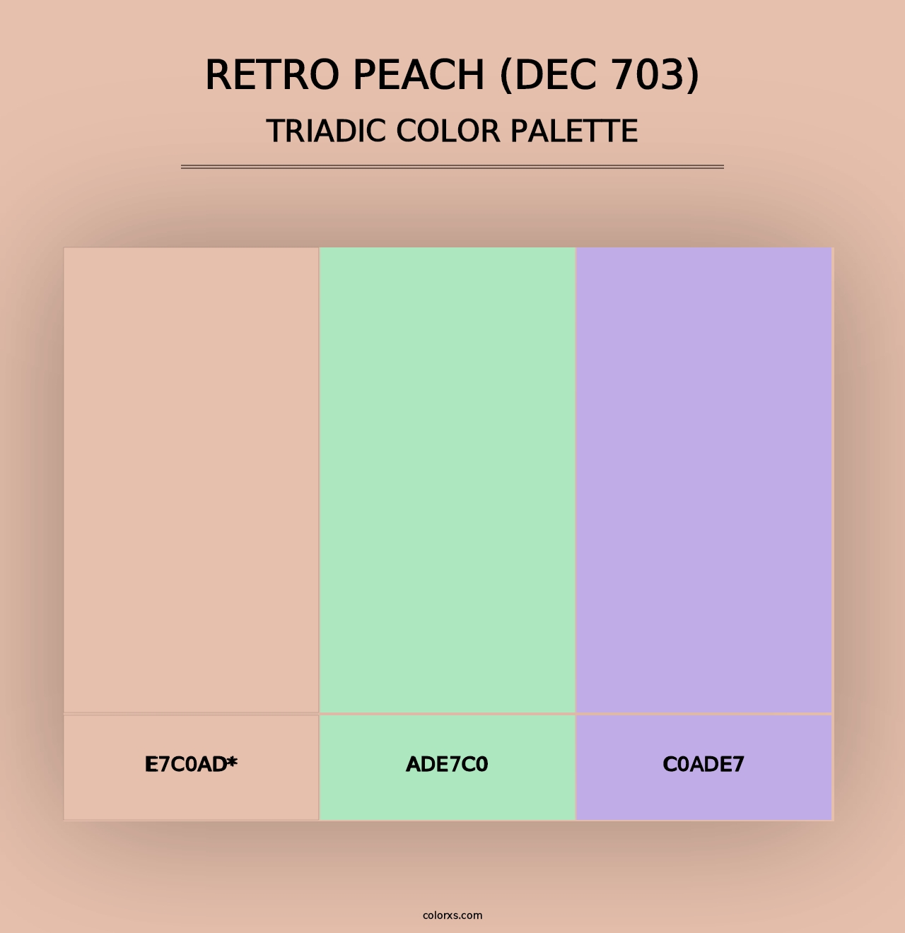 Retro Peach (DEC 703) - Triadic Color Palette