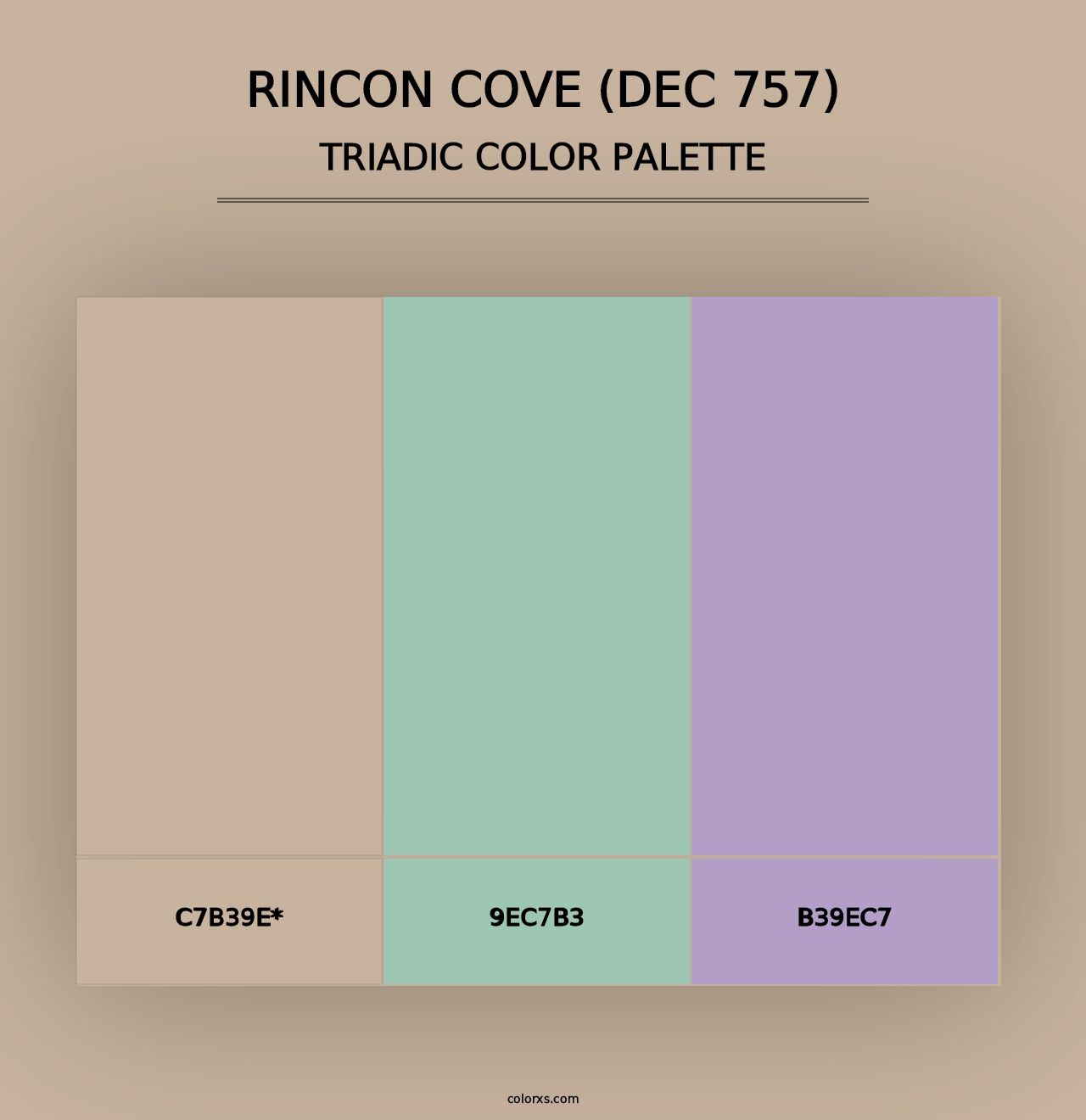 Rincon Cove (DEC 757) - Triadic Color Palette