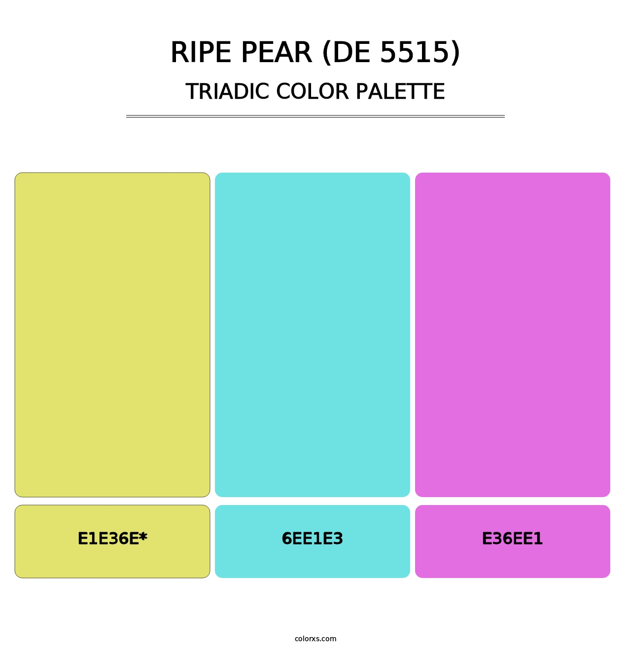 Ripe Pear (DE 5515) - Triadic Color Palette