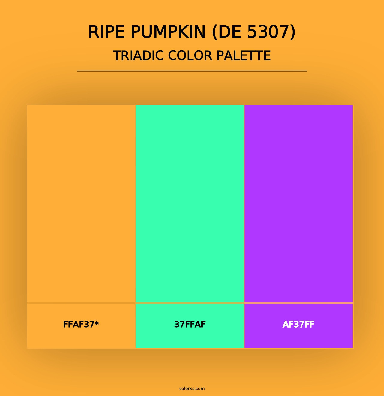 Ripe Pumpkin (DE 5307) - Triadic Color Palette