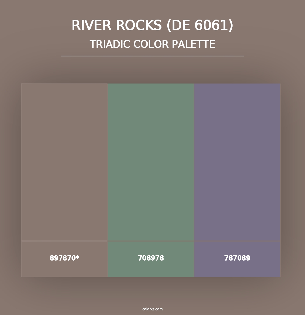 River Rocks (DE 6061) - Triadic Color Palette