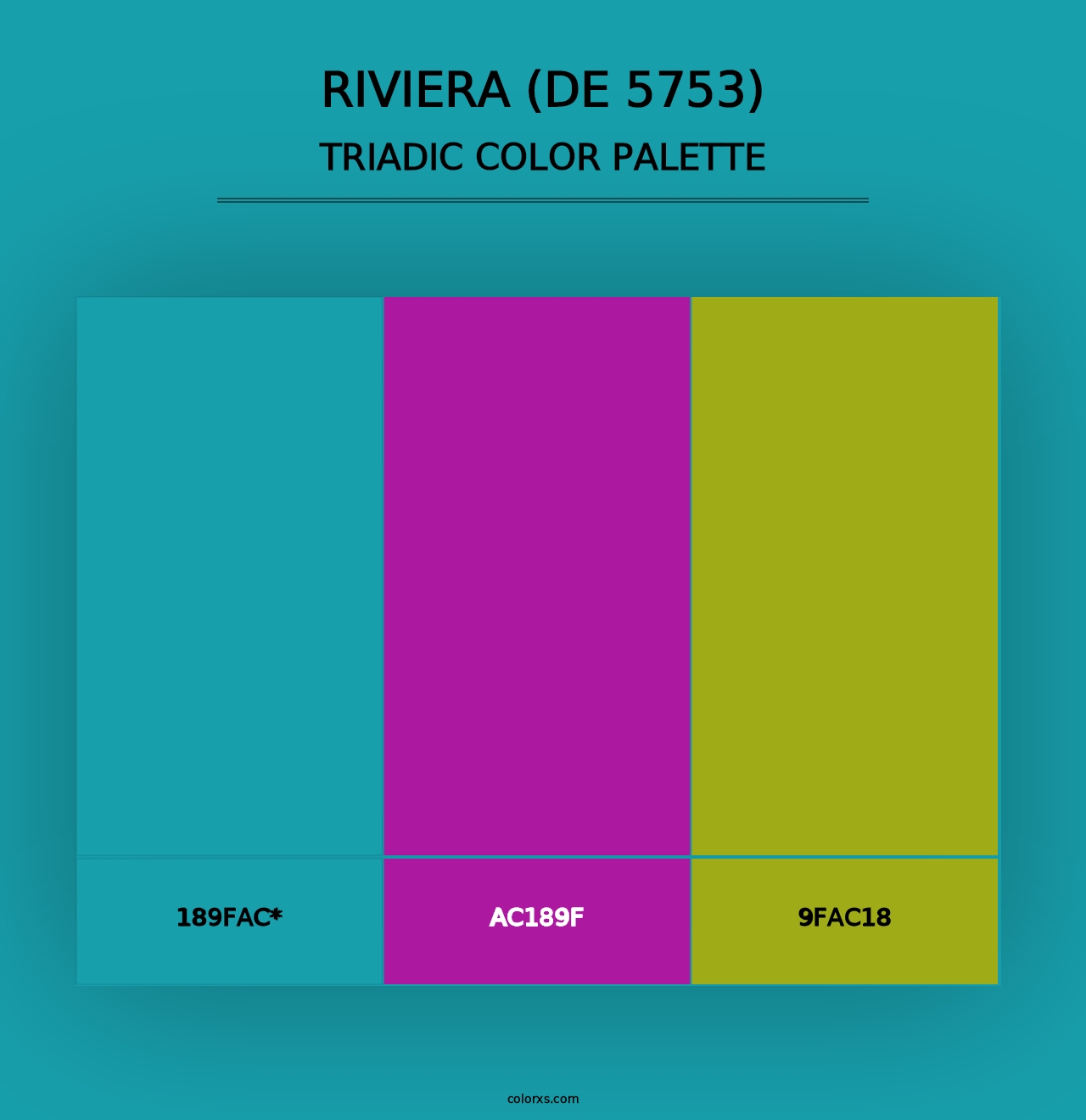 Riviera (DE 5753) - Triadic Color Palette