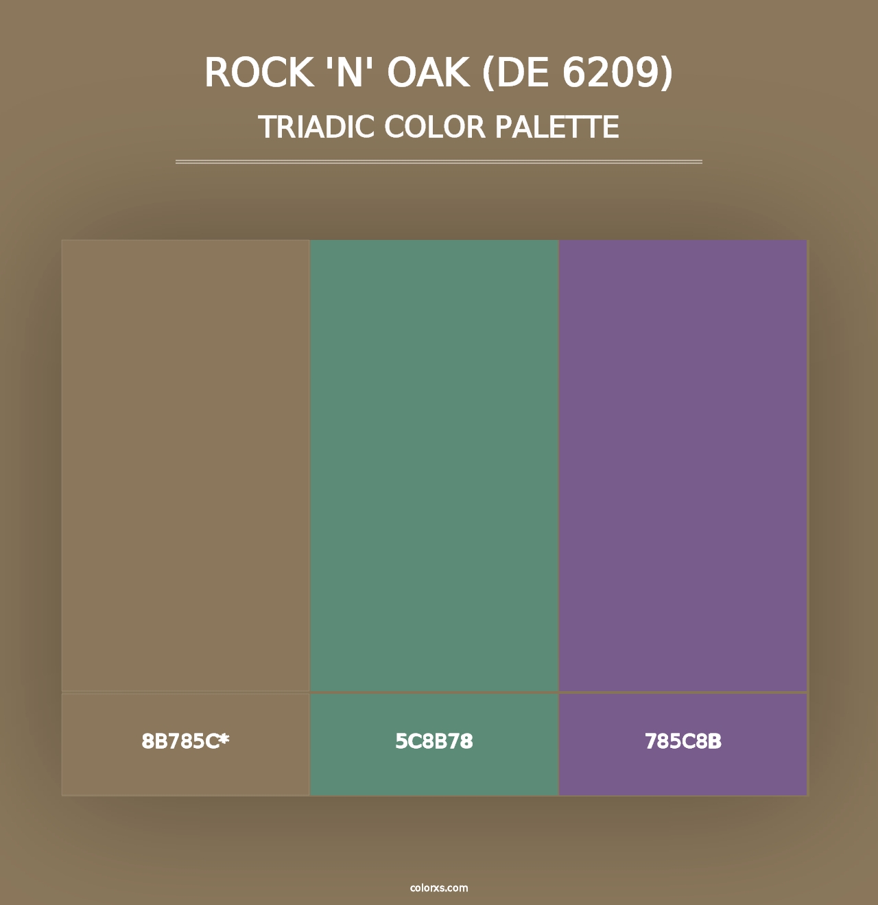 Rock 'n' Oak (DE 6209) - Triadic Color Palette