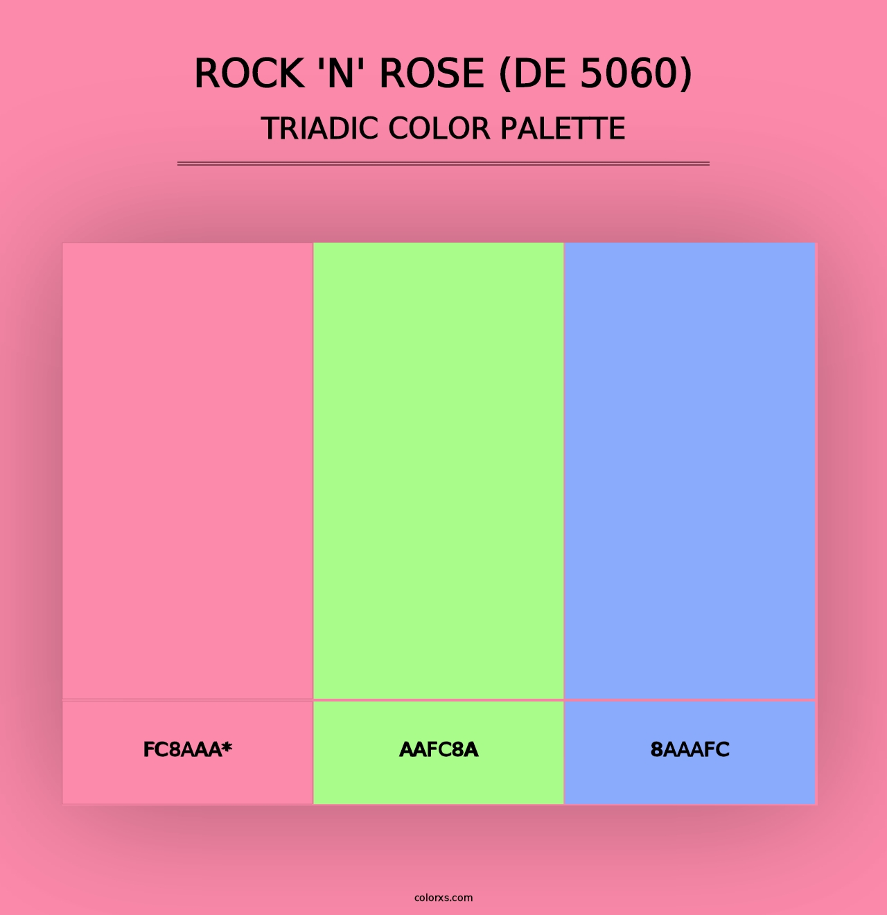 Rock 'n' Rose (DE 5060) - Triadic Color Palette