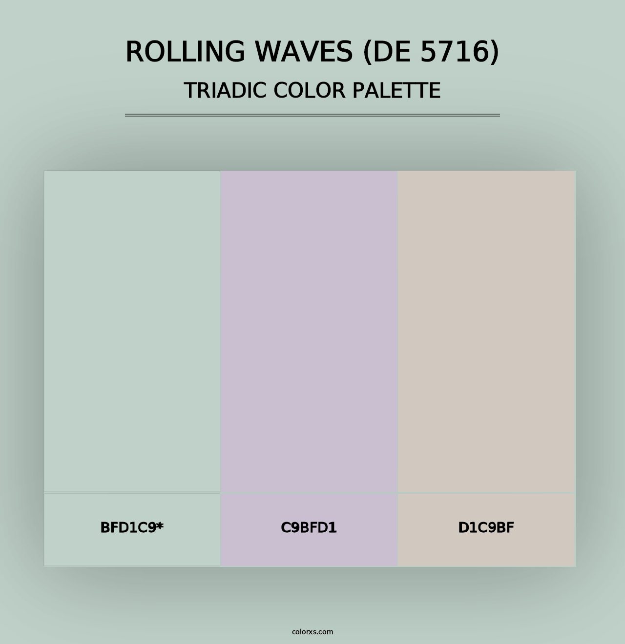 Rolling Waves (DE 5716) - Triadic Color Palette