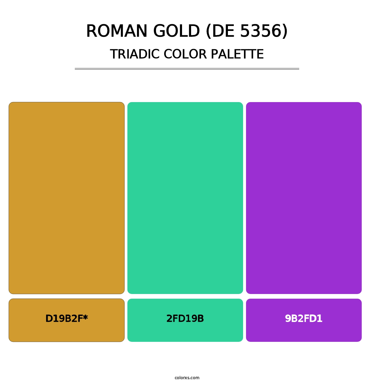 Roman Gold (DE 5356) - Triadic Color Palette