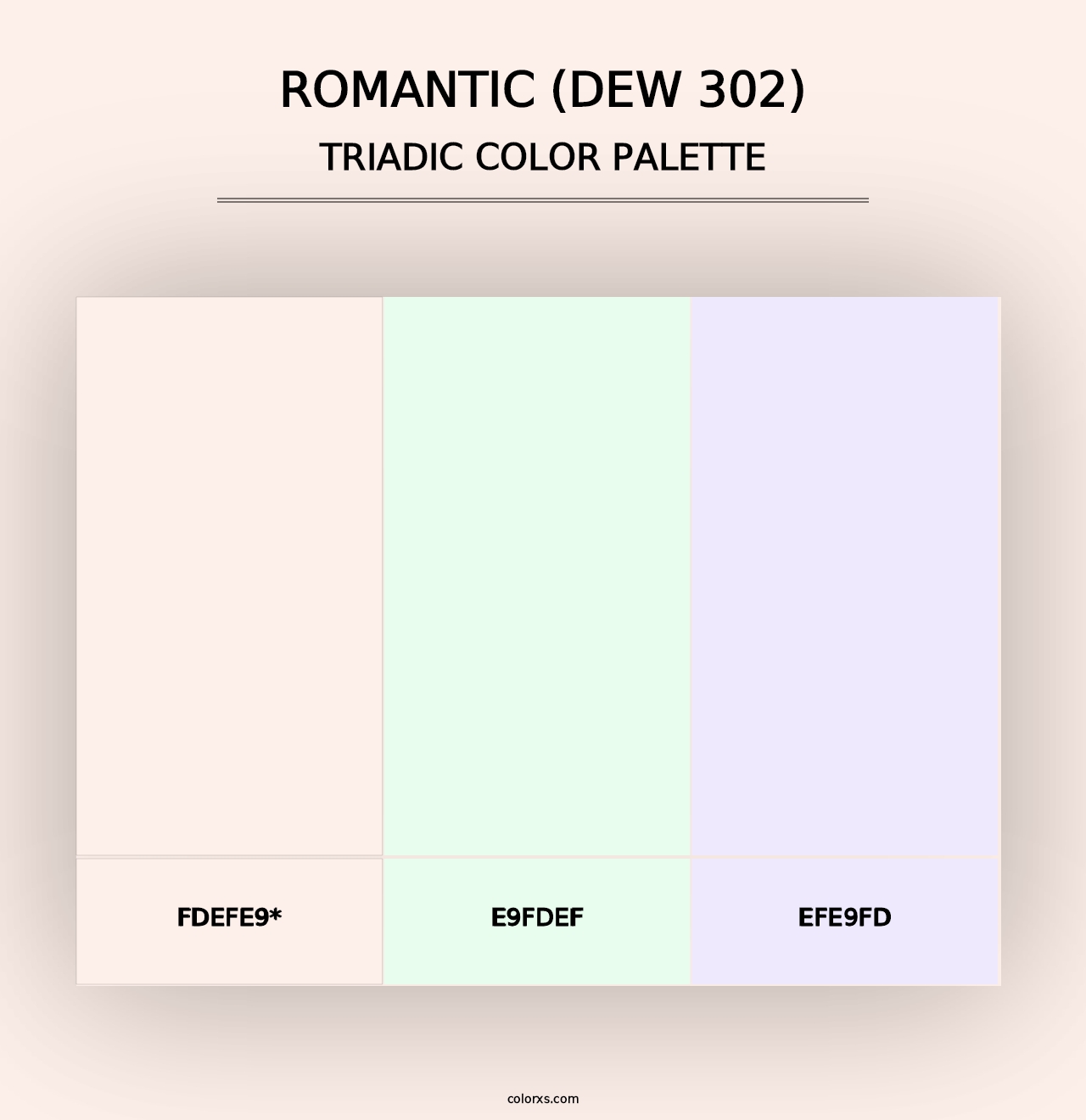 Romantic (DEW 302) - Triadic Color Palette