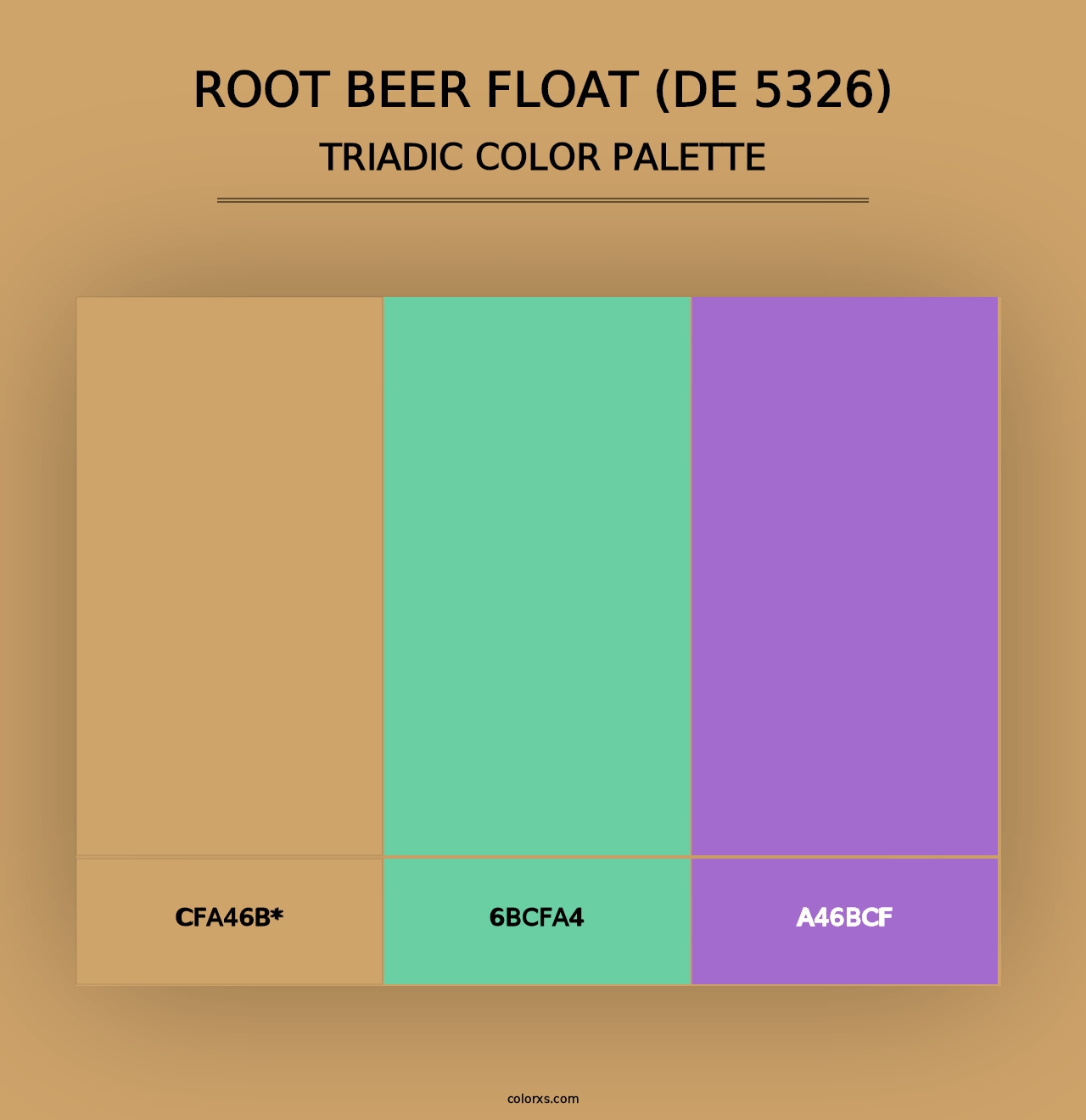 Root Beer Float (DE 5326) - Triadic Color Palette